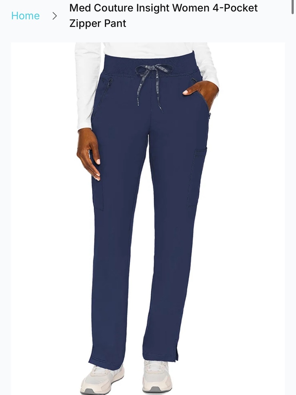 Med Couture Navy Drawstring 4-Pocket Jogger Pant